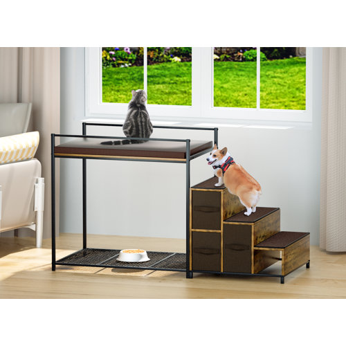 Tucker Murphy Pet™ Dog Window Perch, 3 in 1 Dog Bunk Bed with 3 Stairs